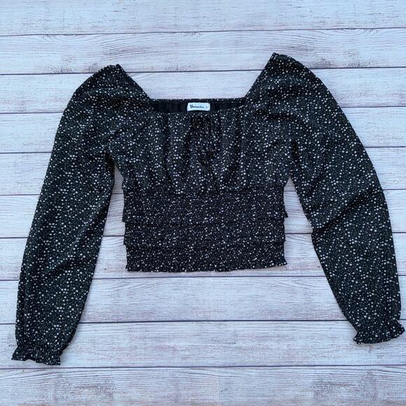 Vernacular Tops - Vernacular Box Neckline Floral Long Sleeve Top